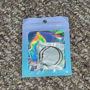 Silver colored Hoop Earrings NEW!!